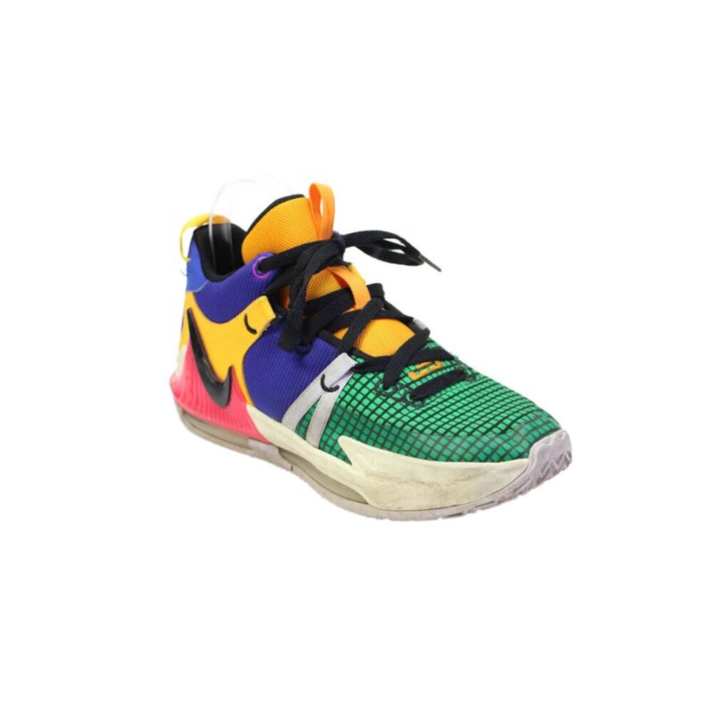 Nike Boys LeBron Witness 7 Colorblock Basketball Sneakers Green Blue Yellow 6Y